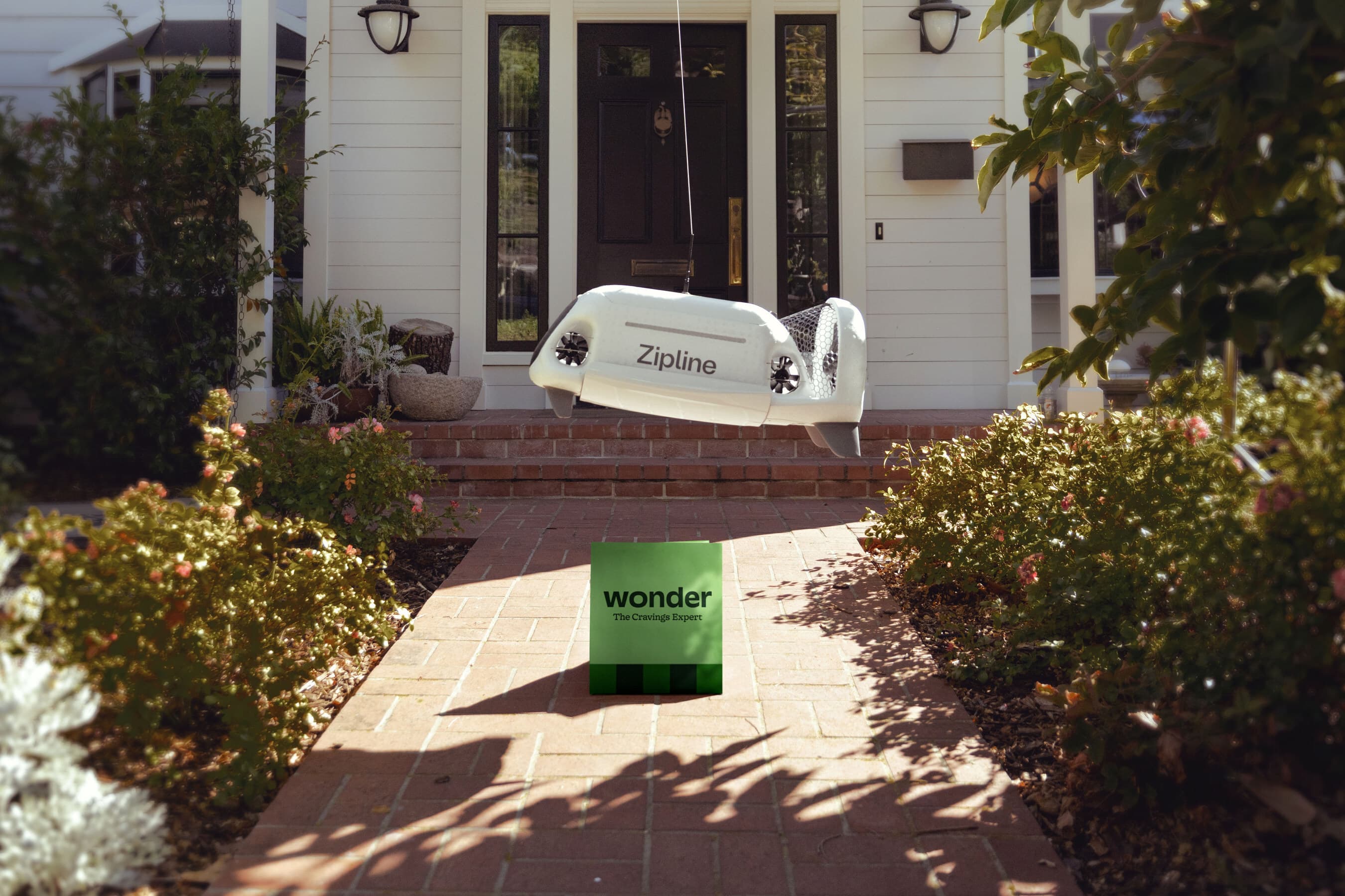 a drone delivering a wonder bag